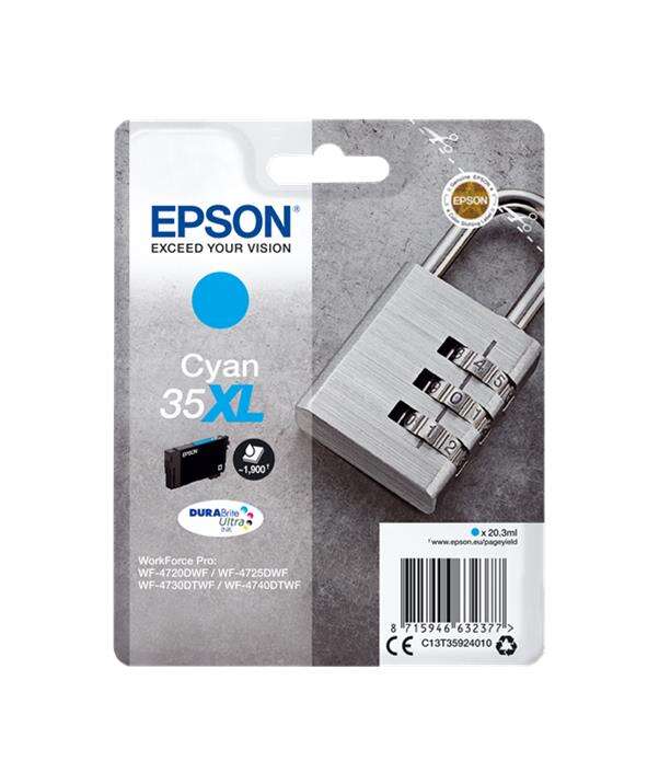 CARTUCHO ORIGINAL Epson T3592 (35XL) Cyan Cartucho de Tinta Original - C13T35924010