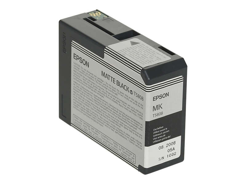 CARTUCHO ORIGINAL Epson T5808 Negro Mate Cartucho de Tinta Original - C13T580800