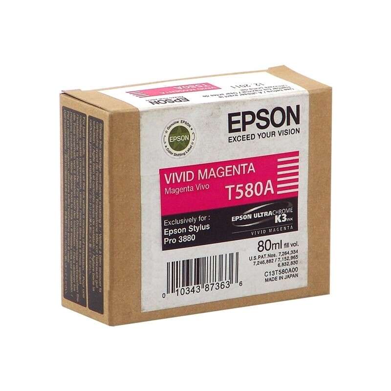 CARTUCHO ORIGINAL Epson T580A Magenta Vivido Cartucho de Tinta Original - C13T580A00