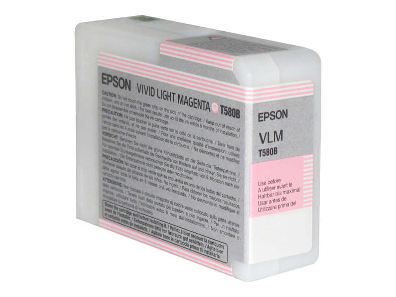 CARTUCHO ORIGINAL Epson T580B Magenta Light Vivido Cartucho de Tinta Original - C13T580B00