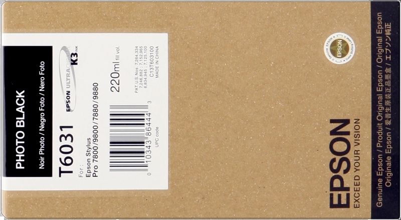 CARTUCHO ORIGINAL Epson T6031 Negro Photo Cartucho de Tinta Original - C13T603100