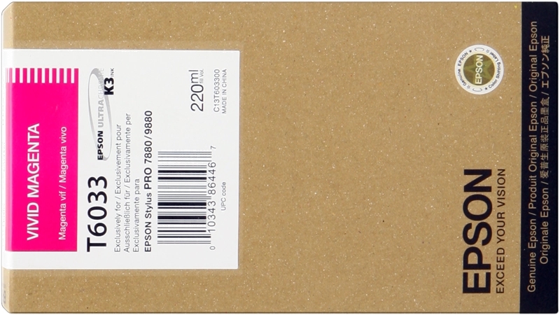 CARTUCHO ORIGINAL Epson T6033 Magenta Cartucho de Tinta Original - C13T603300