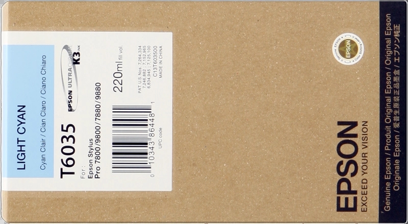 CARTUCHO ORIGINAL Epson T6035 Cyan Light Cartucho de Tinta Original - C13T603500