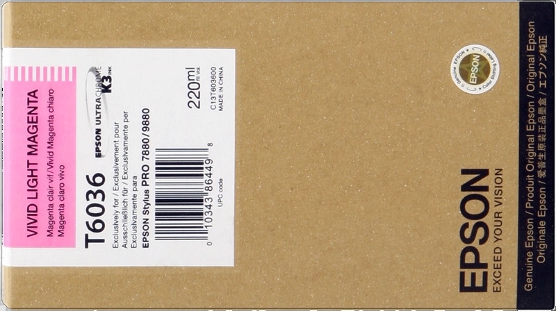 CARTUCHO ORIGINAL Epson T6036 Magenta Light Cartucho de Tinta Original - C13T603600