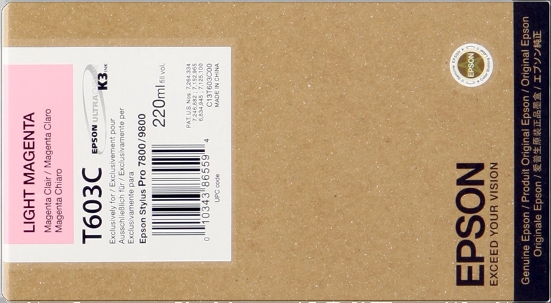 CARTUCHO ORIGINAL Epson T603C Magenta Light Cartucho de Tinta Original - C13T603C00