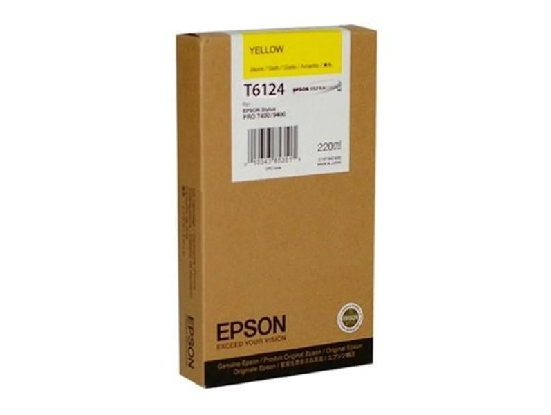 CARTUCHO ORIGINAL Epson T6124 Amarillo Cartucho de Tinta Original - C13T612400