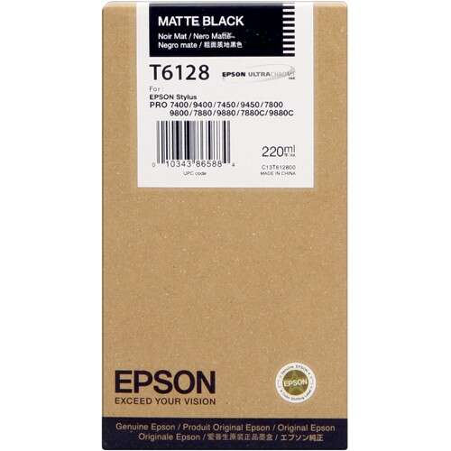 CARTUCHO ORIGINAL Epson T6128 Negro Mate Cartucho de Tinta Original - C13T612800