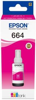 CARTUCHO ORIGINAL Epson T6643 Magenta Botella de Tinta Original - C13T664340