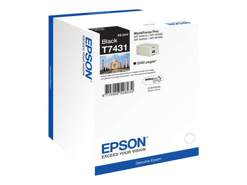 CARTUCHO ORIGINAL Epson T7431 Negro Cartucho de Tinta Original - C13T74314010