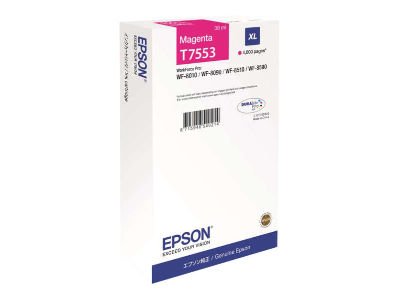 CARTUCHO ORIGINAL Epson T7553 Magenta Cartucho de Tinta Original - C13T755340/C13T75534N