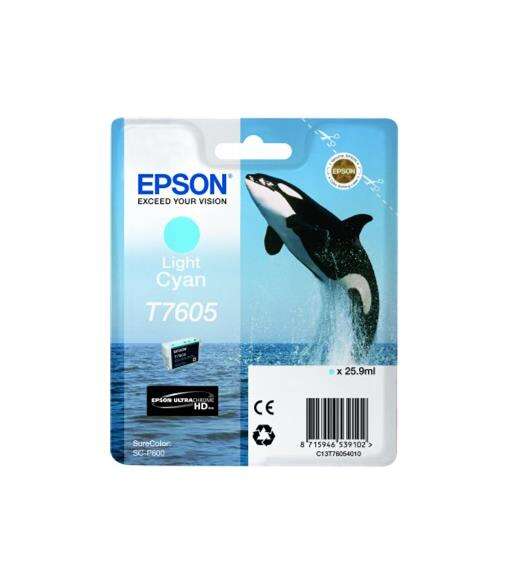 CARTUCHO ORIGINAL Epson T7605 Cyan Light Cartucho de Tinta Original - C13T76054010