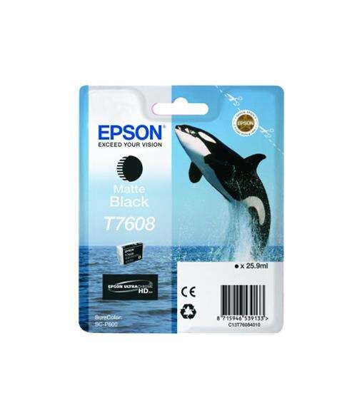 CARTUCHO ORIGINAL Epson T7608 Negro Mate Cartucho de Tinta Original - C13T76084010