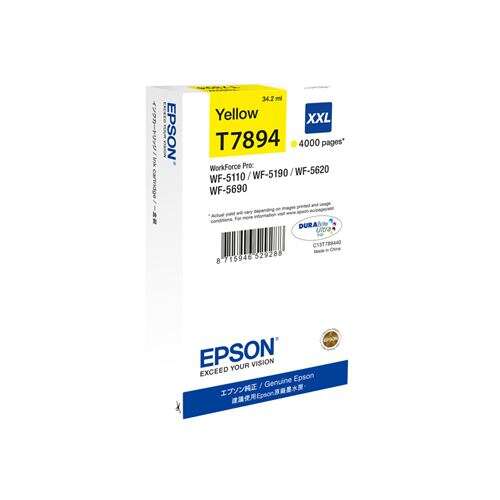 CARTUCHO ORIGINAL Epson T7894 Amarillo Cartucho de Tinta Original - C13T789440