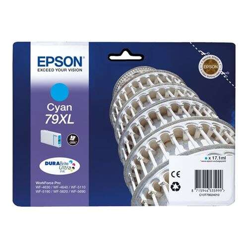 CARTUCHO ORIGINAL Epson T7902 (79XL) Cyan Cartucho de Tinta Original - C13T79024010