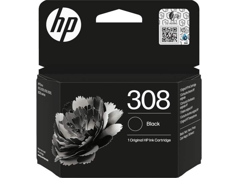 CARTUCHO ORIGINAL HP 308 Negro Cartucho de Tinta Original - 7FP21UE
