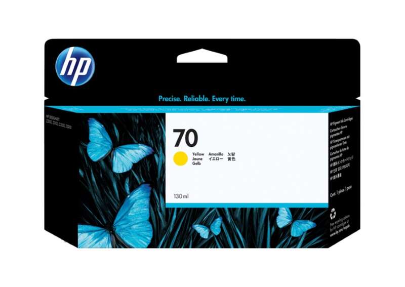 CARTUCHO ORIGINAL HP 70 Amarillo Cartucho de Tinta Original - C9454A