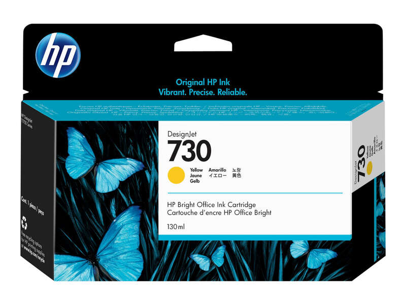 CARTUCHO ORIGINAL HP 730 Amarillo Cartucho de Tinta Original - P2V64A