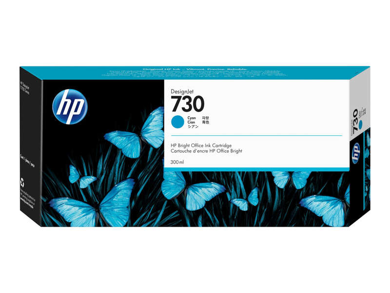 CARTUCHO ORIGINAL HP 730 Cyan Cartucho de Tinta Original - P2V68A