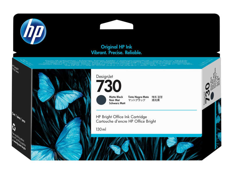 CARTUCHO ORIGINAL HP 730 Negro Mate Cartucho de Tinta Original - P2V65A