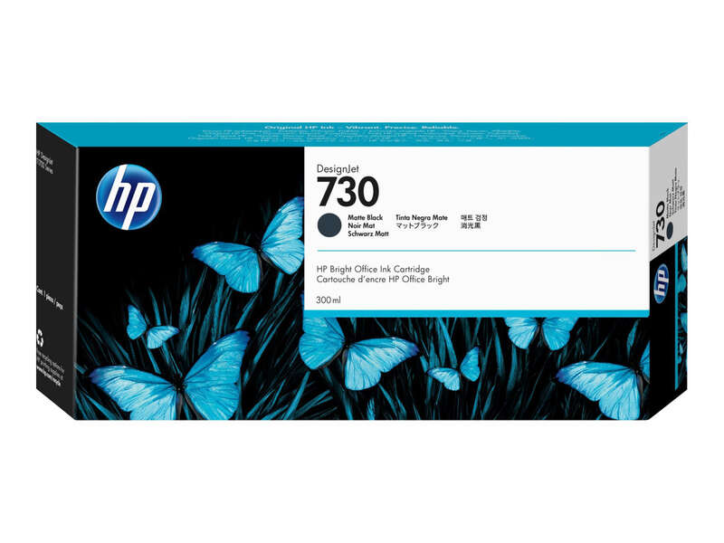 CARTUCHO ORIGINAL HP 730 Negro Mate Cartucho de Tinta Original - P2V71A