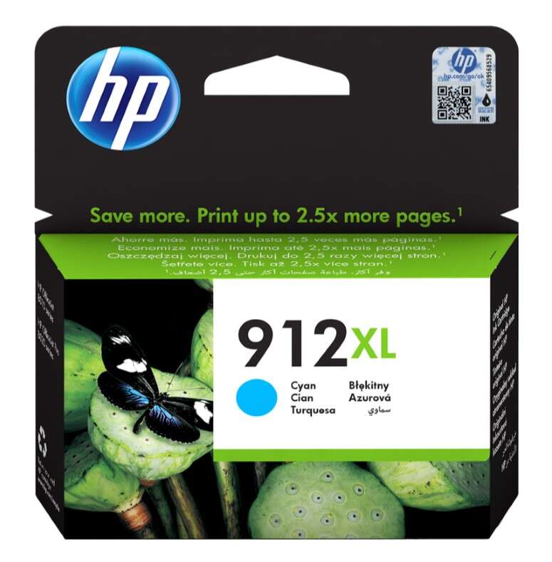 CARTUCHO ORIGINAL HP 912XL Cyan Cartucho de Tinta Original - 3YL81AE