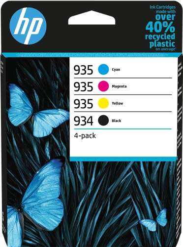 CARTUCHO ORIGINAL HP 934 + 935 Pack de 4 Cartuchos de Tinta Originales - 6ZC72AE