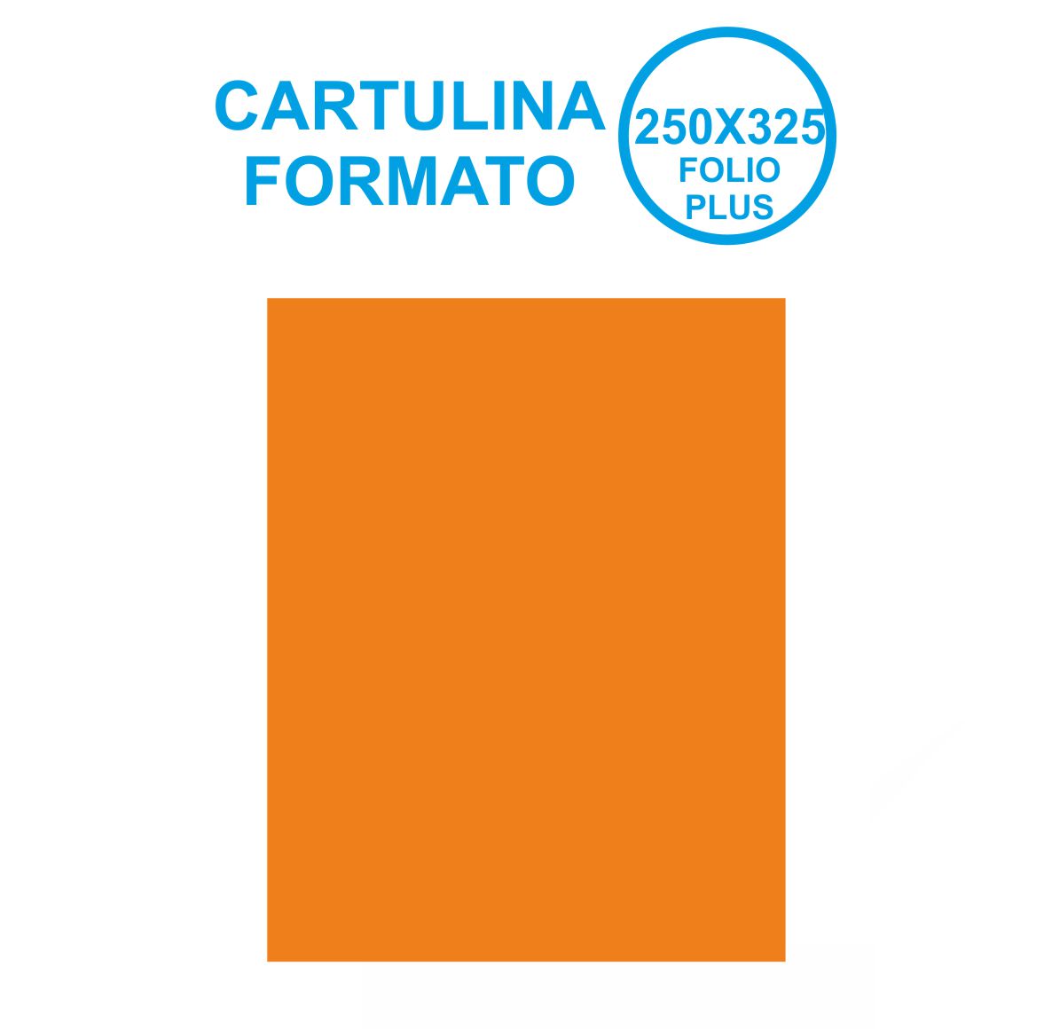 CARTULINA 250X325MM NARANJA