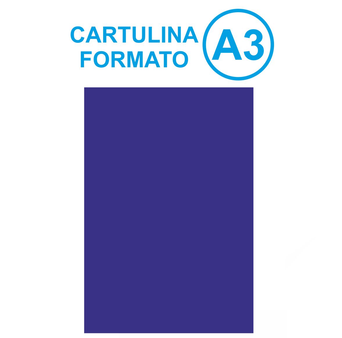 CARTULINA A3 AZUL MARINO