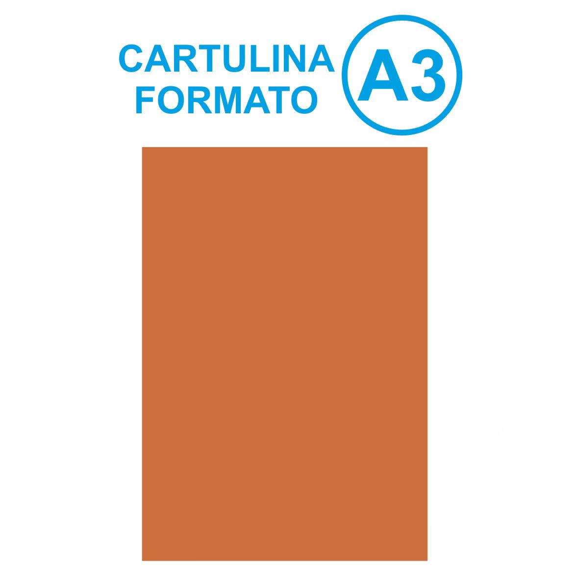 CARTULINA A3 MARRON