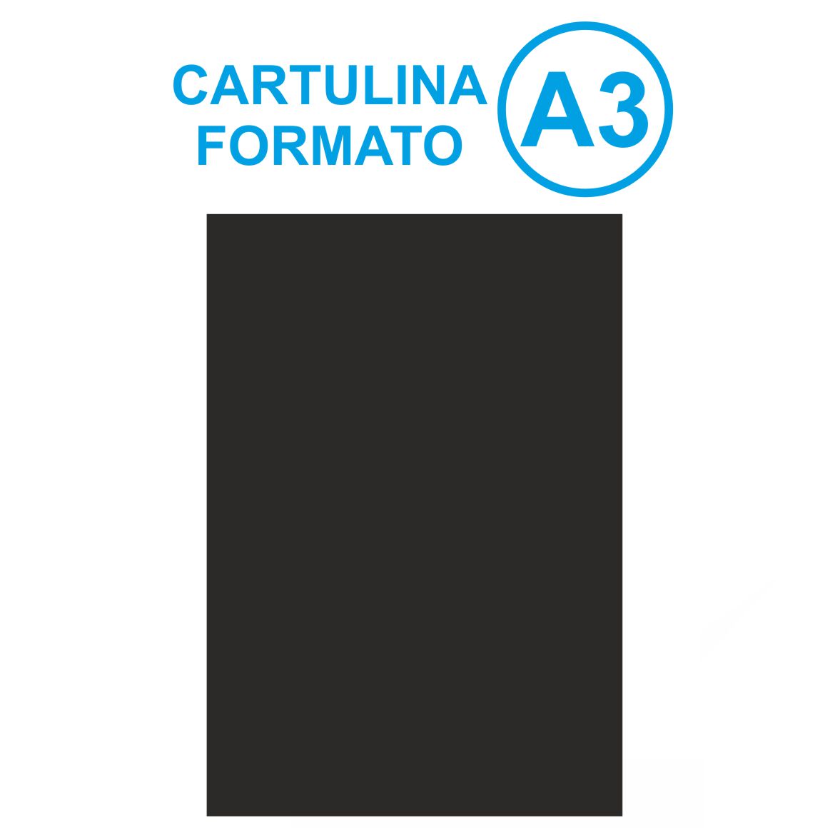 CARTULINA A3 NEGRO