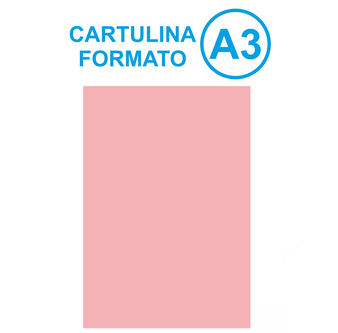 CARTULINA A3 ROSA