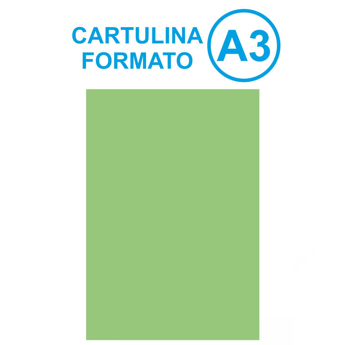 CARTULINA A3 VERDE CLARO