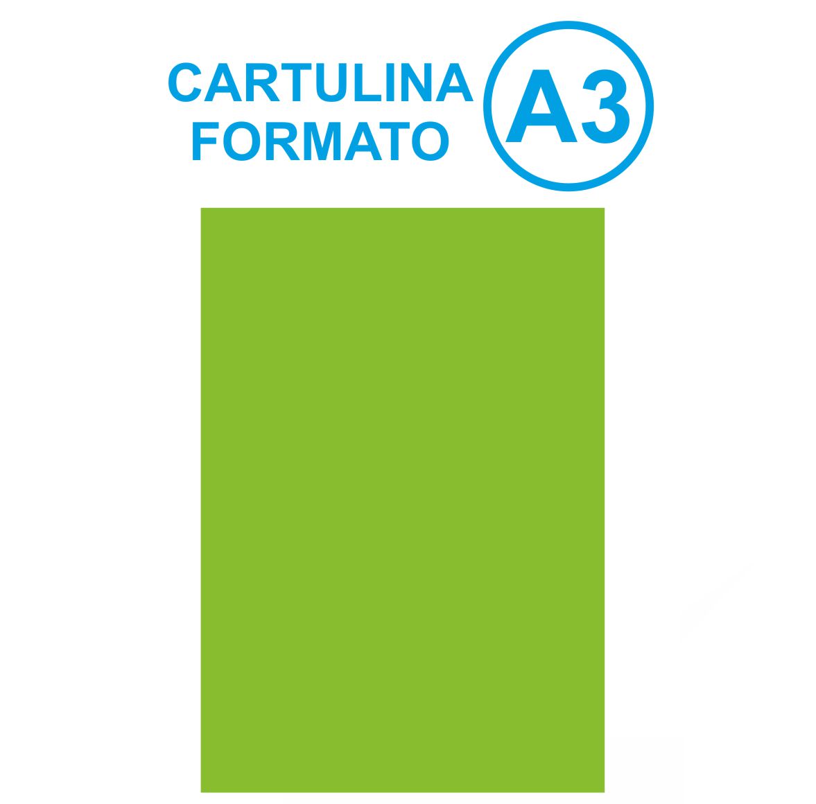 CARTULINA A3 VERDE MEDIO