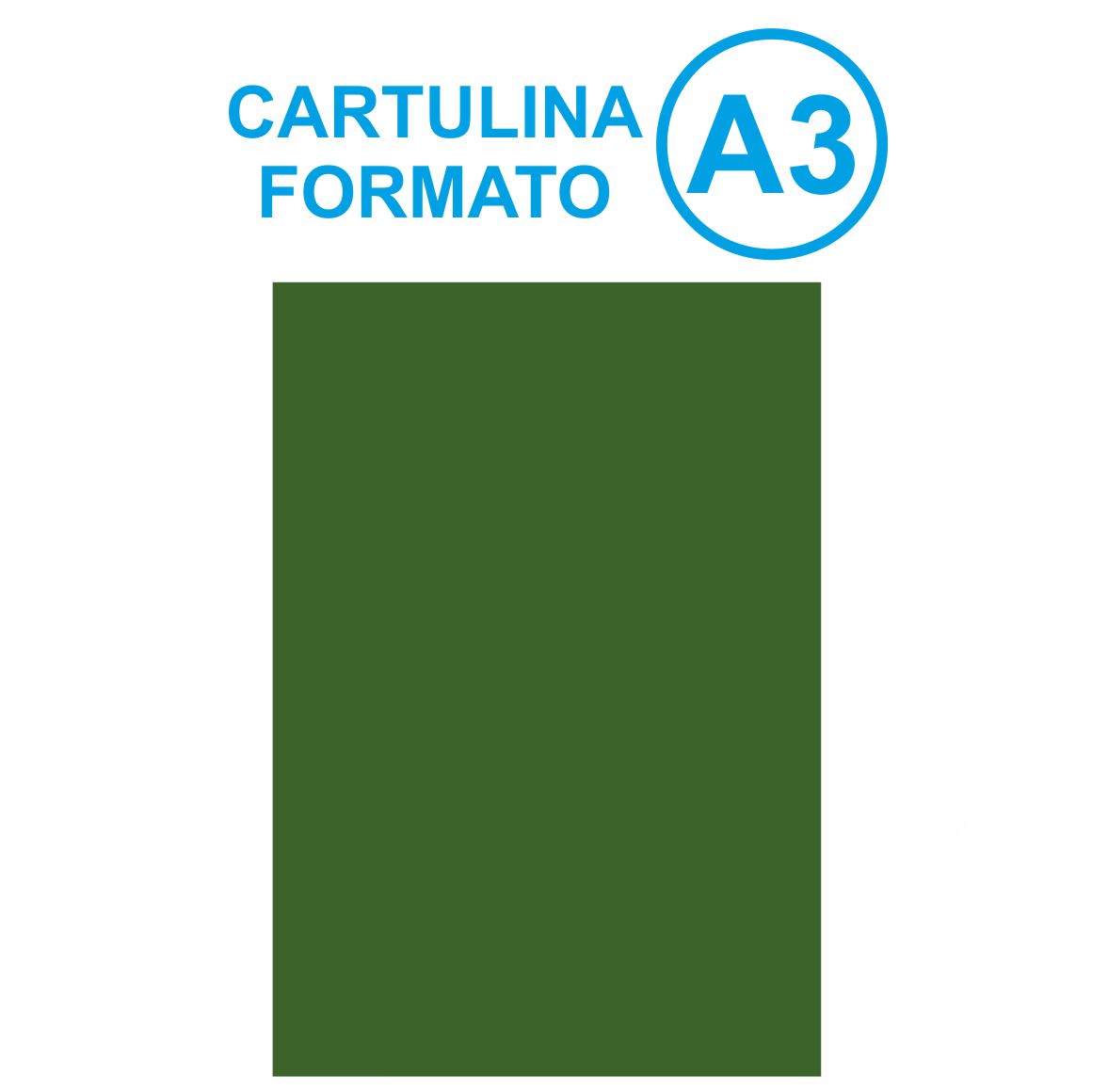 CARTULINA A3 VERDE OSCURO