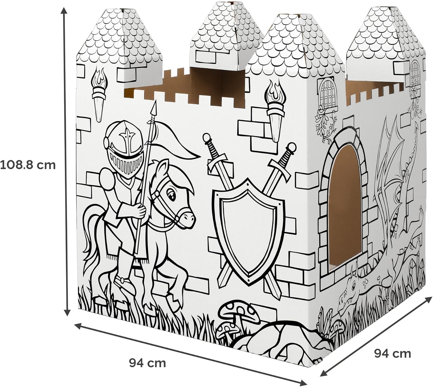 CASTILLO DE CARTON DE 121X81X81CM REF: 100142506