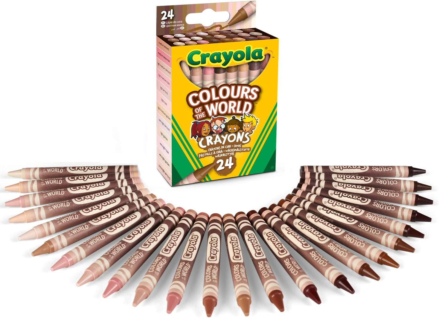 CERAS CRAYOLA COLORES MULTICULTURAL CARNE DE ***PACK 24 COLORES*** REF: 7/16