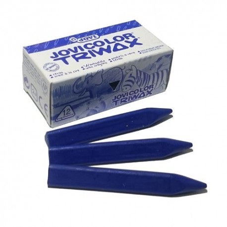 CERAS JOVICOLOR TRIWAX AZUL OSCURO CAJA 12 COLORES  973/06
