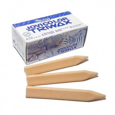 CERAS JOVICOLOR TRIWAX CARNE CAJA 12 UNIDADES  973/19