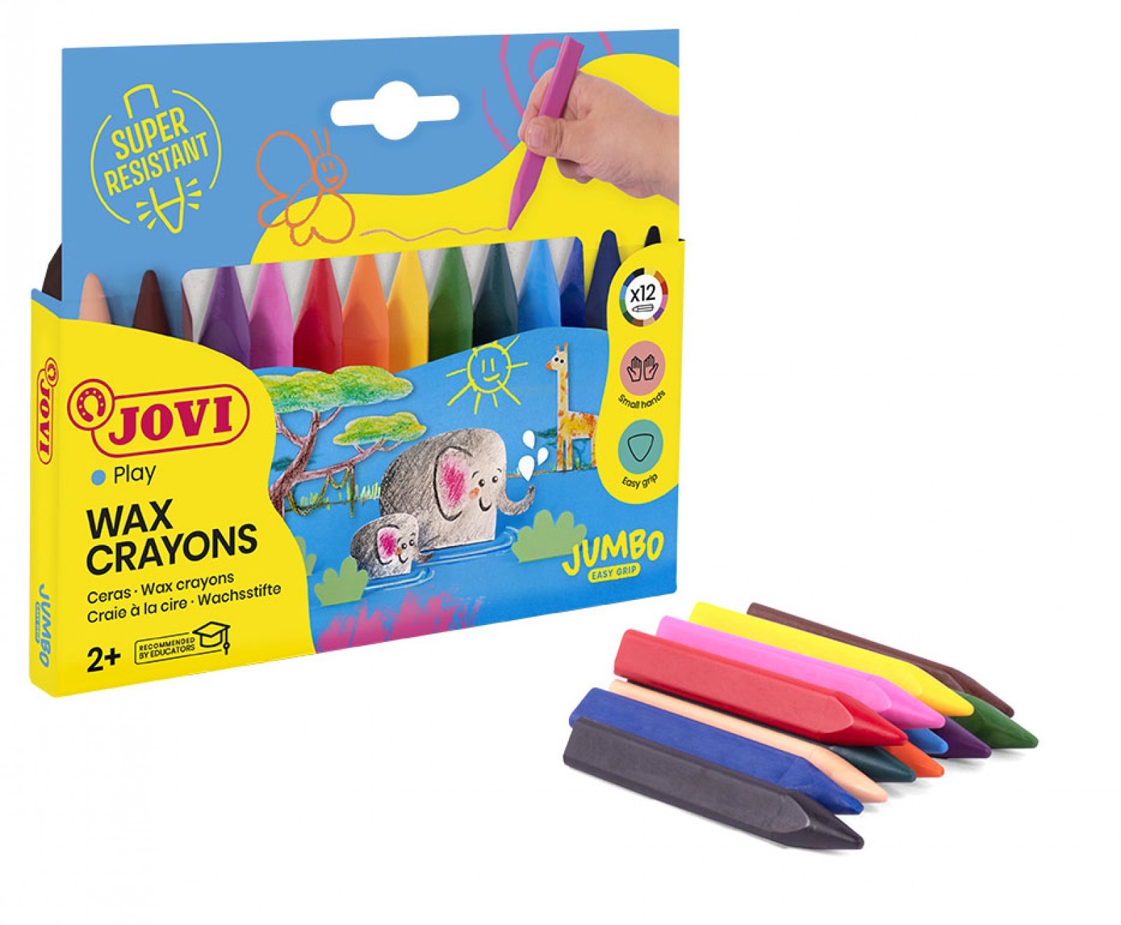 CERAS JOVICOLOR TRIWAX ESTUCHE 12 COLORES REF: 973/12
