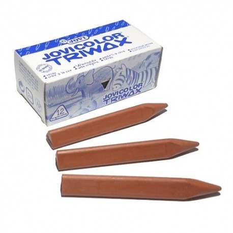 CERAS JOVICOLOR TRIWAX MARRON CLARO CAJA 12 UNIDADES  973/03