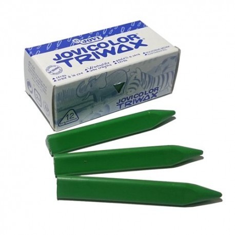 CERAS JOVICOLOR TRIWAX VERDE CLARO CAJA 12 UNIDADES  973/04