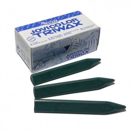 CERAS JOVICOLOR TRIWAX VERDE OSCURO CAJA 12 UNIDADES  973/12