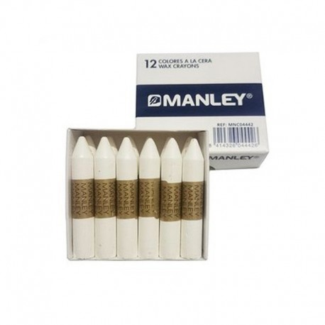 CERAS MANLEY UNICOLOR BLANCO DE 12 UDS. Nº 1