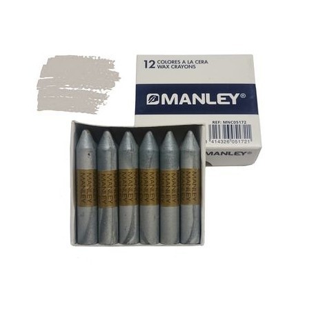 CERAS MANLEY UNICOLOR PLATA 12 UDS. Nº 75