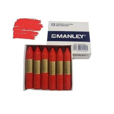 CERAS MANLEY UNICOLOR ROJO 12 UNID. Nº 9