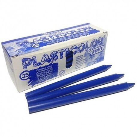 CERAS PLASTICOLOR AZUL OSCURO CAJA 25 UNIDADES  925-06