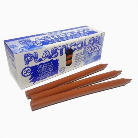 CERAS PLASTICOLOR MARRON CLARO CAJA 25 UNIDAES   925-03