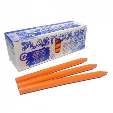 CERAS PLASTICOLOR NARANJA CAJA 25 UNIDADES  92507