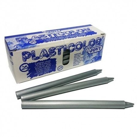 CERAS PLASTICOLOR PLATA CAJA 25 UNIDADES 925-37