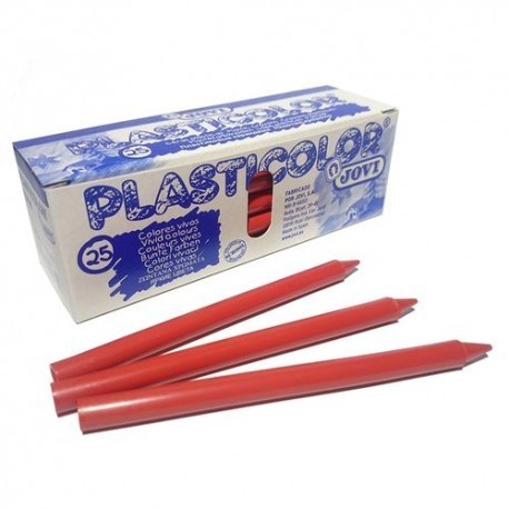 CERAS PLASTICOLOR ROJO CAJA 25 UNIDADES  92502